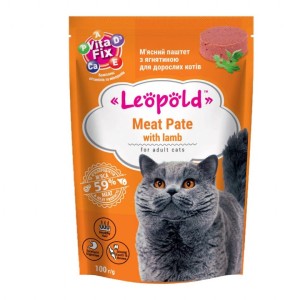 LEOPOLD KUZU ETLİ KEDİ YAŞ MAMA 100 GR 